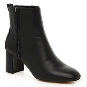 Essex Lane Black Leather Ankle Boots